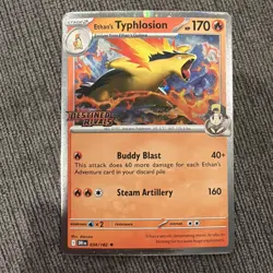 Pokemon Destined Rivals Ethan's Typhlosion Stamped Promo 34/182 - Image 1