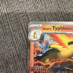 Pokemon Destined Rivals Ethan's Typhlosion Stamped Promo 34/182 - Image 2