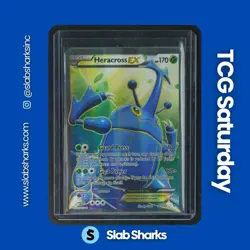 2014 POKEMON XY FURIOUS FISTS #105/111 HERACROSS EX FULL ART ULTRA RARE - Image 1