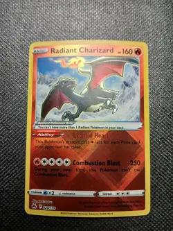 Pokemon TCG Radiant Charizard 020/159 Crown Zenith Holo Radiant Rare NM - Image 1