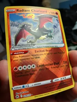 Pokemon TCG Radiant Charizard 020/159 Crown Zenith Holo Radiant Rare NM - Image 3