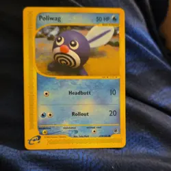 Pokemon TCG Poliwag Expedition Base Set Common 125/165 50 HP English - Image 1