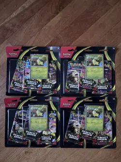 Pokemon TCG Perfect Order 3 Pack Blister Chikorita LOT OF FOUR (4) 12 PACKS NEW! - Image 3