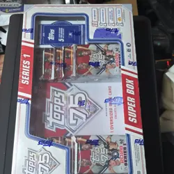 Topps 75th Anniversary 2026 Series 1 Super Box Baseball Cards MLB Stars - Image 1
