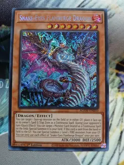 Yugioh Snake-Eyes Flamberge Dragon Secret Rare AGOV-EN010 1st Ed NM - Image 1