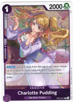 One Piece Charlotte Pudding (OP12-071/156) OP12 Legacy of the Master NM FOIL - Image 1