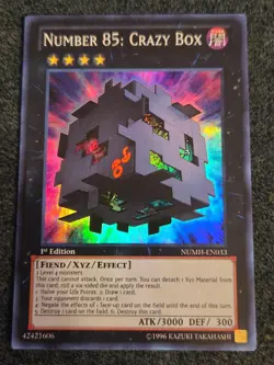 Yugioh Number 85: Crazy Box NUMH-EN033 1st Edition Super Rare VLP - Image 1
