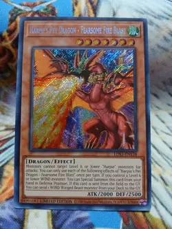 Yugioh Harpie's Pet Dragon - Fearsome Fire Blast Secret Rare LDS3-EN138 NM - Image 1