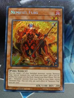 Yugioh Nemeses Flag Secret Rare RA03-EN024 1st Ed NM - Image 1