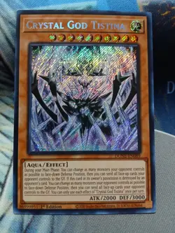 Yugioh Crystal God Tistina Secret Rare DUNE-EN089 1st Ed NM - Image 1