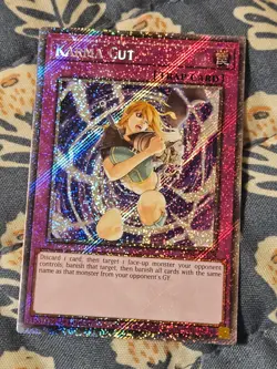 Karma Cut (Platinum Secret Rare) RA04-EN128 1st Ed Yugioh - Image 1
