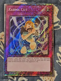 Karma Cut (Platinum Secret Rare) RA04-EN128 1st Ed Yugioh - Image 2