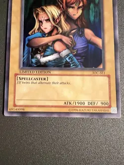Yugioh Gemini Elf IOC-SE1 Limited Edition Ultra Rare HP/Damaged - Image 2