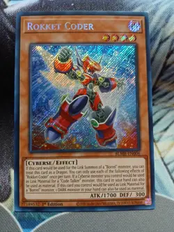 Yugioh Rokket Coder Secret Rare BLMR-EN006 1st Ed NM - Image 1