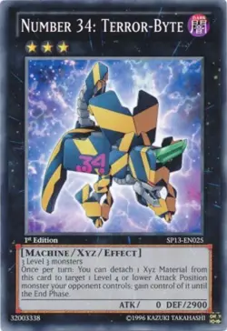 1x (NM) Number 34: Terror-Byte - SP13-EN025 - Common - 1st Edition YuGiOh - Image 1
