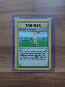 Pokemon Breeder 76 / 102, Rare, Base set , Unlimited, Trainer, Pokemon Card - Image 1