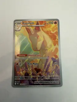 Pokemon TCG Rapidash Destined Rivals Illustration Rare Card 189/182 - Image 1