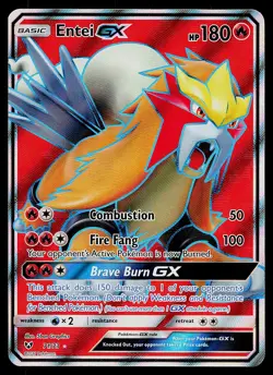Pokemon Card - Entei GX Shining Legends 71/73 Rare Ultra 2017 - Image 1
