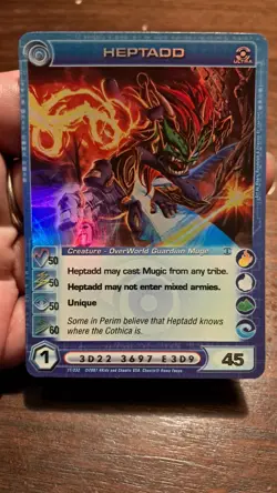 Chaotic Card Heptadd 11/232 Ultra Rare Foil Dawn of Perim 50/50/50/60 45 Energy - Image 5