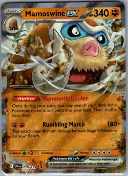 Mamoswine ex - 079/159 SV09: Journey Together - Pokemon Card - NM - Image 1