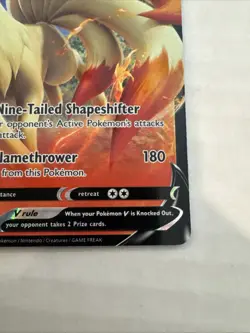 Pokemon Ninetales V Holo Rebel Clash 26 NM Card TCG - Image 3