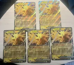 Pokemon Zapdos EX 5 Card Lot Jumbo Black Star Promo 049 MINT!!! POKEMON 151 S&V - Image 1