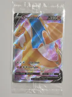 Charizard V SWSH050 SWSH: Sword & Shield Black Star Promo Card Holo Sealed - Image 1