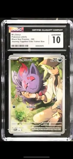 CGC 10 N's Zorua 189 Sv: Scarlet & Violet Promo Cards Holo - Image 1