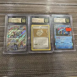 Lot Of 3 Pristine CGC 10 Pokemon Cards Claw Fossil Machoke Feraligatr Fast Ship - Image 1