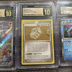 Lot Of 3 Pristine CGC 10 Pokemon Cards Claw Fossil Machoke Feraligatr Fast Ship - Image 3