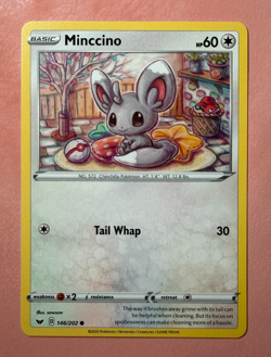 Minccino~ Cute Pokemon Cards ~ sowsow ~ Pink & Pastel Gallery - Image 1