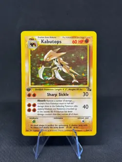 Kabutops 1st Edition Fossil Holo Rare 9/62 Pokemon Card NM See Pics - Image 1