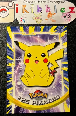 Pikachu #25 NM Non Holo Crisp Corners Topps Series 1 Blue Logo Pokemon Card! - Image 1