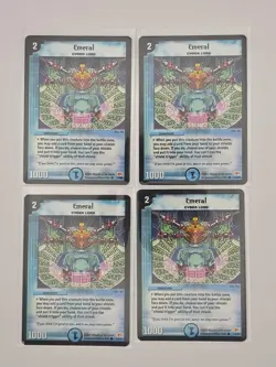 Vintage Duel Masters Cards TCG - Emeral - DM-03 Rampage - 4 Card Lot - Image 1