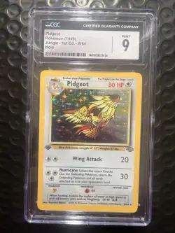 CGC 9 MINT Pidgeot 1999 Jungle 1st Edition 8/64 Holo Pokemon Card - Image 1