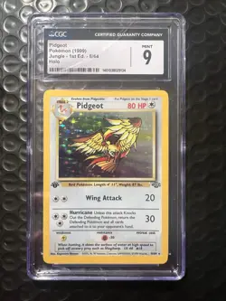 CGC 9 MINT Pidgeot 1999 Jungle 1st Edition 8/64 Holo Pokemon Card - Image 3