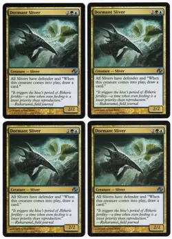 Dormant Sliver x4 4x 2007 Planar Chaos PLAYSET Multi-Color Unc MTG SP - NM AZ1 - Image 1