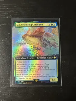MTG Sin, Unending Cataclysm (Extended Art) Commander: Final Fantasy Foil NM - Image 1