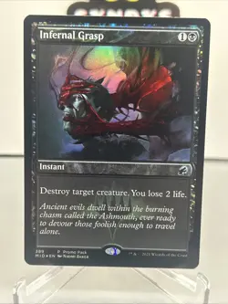 X1 Infernal Grasp Dark Frame Foil Promo Pack MTG Innistrad 389 - Image 2