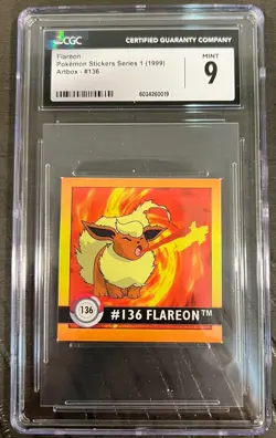 Flareon Pokemon Sticker Series 1 (1999) Artbox - #136 - Image 1