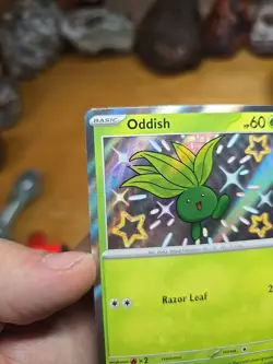 pokemon tcg paldean fates oddish shiny 092/091 nm mint - Image 4