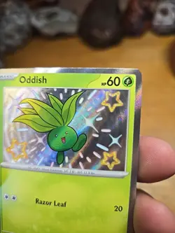 pokemon tcg paldean fates oddish shiny 092/091 nm mint - Image 5