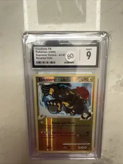 CGC 9 MINT Electivire FB 2009 Supreme Victors 4/147 Reverse Holo Pokemon Card - Image 1