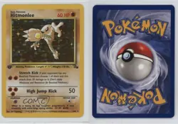 Hitmonlee Holo 1st Ed. Pokemon Fossil #7 1999 - Image 3