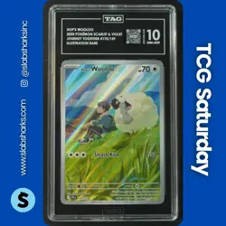 2025 POKEMON JOURNEY TOGETHER #170/159 HOP'S WOOLOO ILLUSTRATION RARE TAG 10 - Image 1