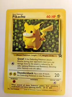 PIKACHU (Ivy) - 1999 - First Black Star Promo League Card #1 - WOTC - Pokemon - Image 1