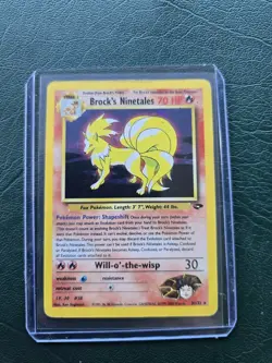 Pokemon TCG Brock's Ninetales Unlimited Holo Rare Card Gym Challenge 3/132 - Image 1