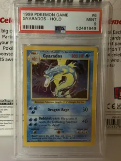 1999 Pokemon Base Set Gyarados 6/102 Holo PSA 9 Mint - Image 1