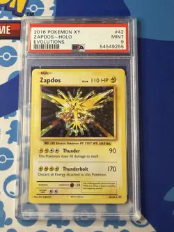 Zapdos-Holo Pokemon Xy Evolutions 42 NM PSA 9 - Image 1