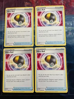 4x Ultra Ball 150/172 x4 - Brilliant Stars - Pokemon TCG - Playset - NM - Image 1